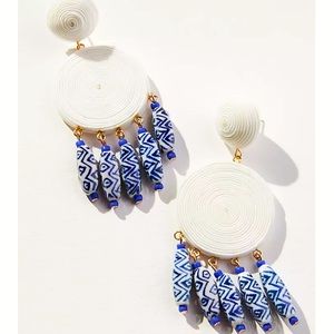 NWT Lake life preppy circle drop earrings